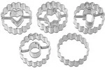 Dr. Oetker 5er Mini-Linzer Ausstecher-Set