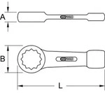 KS Tools 517.1905 Schlag-Ringschl&uuml;ssel, 105mm
