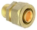 MS &Uuml;bergangsst&uuml;ck, blank, 20 mm x 1/2"AG, Klemmfitting f&uuml;r MSVR