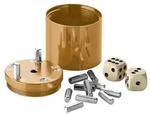 BestSaller 3002 SUPER SIX W&uuml;rfelspiel Aluminum Sonder Edition, 36 Spielst&auml;bchen & 2
