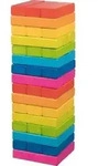 Goki 56820 - Geschicklichkeitsspiel Wackelturm Regenbogen