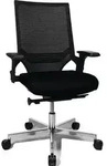 B&uuml;rodrehstuhl m.Punktsynchrontechnik schwarz/schwarz 450-550mm Trgf110kg TOPSTAR