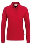HAKRO Damen Longsleeve-Poloshirt MIKRALINAR&reg; rot, XS