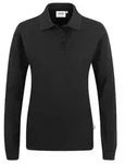 HAKRO Damen Longsleeve-Poloshirt MIKRALINAR&reg; schwarz, XS