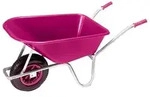 Pro-Bau-Tec Gartenschubkarre Pink 100L PP-Mulde Tragkraft 120kg