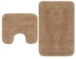 vidaXL Badematten-Set 2-tlg. Stoff Beige