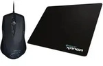 Lua Tri-Button Mouse + Kanga Mini Cloth Mousepad Gaming Bundle