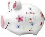 Spardose Schwein -Mein kleiner Engel- - Keramik klein.