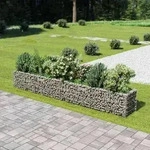 vidaXL Gabionen-Hochbeet Verzinkter Stahl 360&times;50&times;50 cm