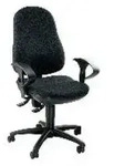B&uuml;rodrehstuhl m.Permanentkontakt anthrazit 420-550mm o.Lehnen Trgf.110kg TOPSTAR