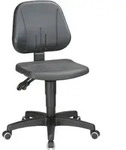 Arbeitsdrehstuhl Unitec Rollen Integralschaum schwarz 440-620mm BIMOS