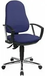 Topstar B&uuml;rostuhl Support&reg; P Deluxe, 8179AG26 blau, chrom Stoff