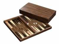 1143 - Backgammon Skeloudi, groß, Magnetverschluss, Brettspiel aus Holz, 1-2 Spieler