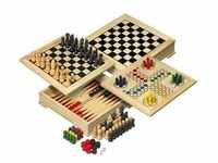 3104 - Holz Spielesammlung, Reise, Brettspiel aus Holz, 1-2 Spieler, ab 8 Jahren