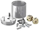 BestSaller 3001 SUPER SIX W&uuml;rfelspiel Aluminum, 36 Spielst&auml;bchen & 2 W&uuml;rfel,