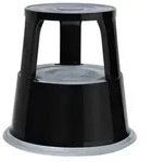 Rollhocker Stahlbl.schwarz H.mit/o.Belast.430/440mm D.oben 295mm D.unten 435mm