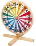 Small Foot Design 6251 Gl&uuml;cksrad aus Holz, mit Zahlen und Buchstaben, bunt
