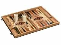 1820 - Backgammon Marmana, groß, Brettspiel aus Holz, 1-2 Spieler, ab 8 Jahre