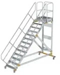 Aluminium-Plattformtreppe fahrbar 45&deg; 13 Stufen300793