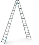 Stufen-Stehleiter Saferstep B L.4,51m Arbeits-H.5,7m G.28,8kg 2x16 Stufen Zarges