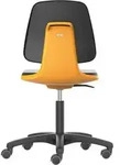Bimos Arbeitsstuhl Labsit 2, K-Leder orange Sitzh&ouml;he 450-650 mm mit Rollen