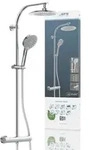 MADURA FRESH &Uuml;berkopfbrause-Set, Chrom, mit Thermostatarmatur