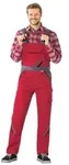 Highline Latzhose rot/schiefer/schwarz Gr&ouml;&szlig;e 58