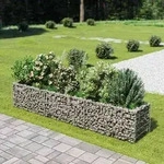 vidaXL Gabionen-Hochbeet Verzinkter Stahl 270&times;50&times;50 cm