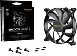 BeQuiet Shadow Wings 2 PC-Geh&auml;use-L&uuml;fter Schwarz (B x H x T) 140 x 140 x 25 mm