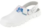 Abeba Berufsschuhe Dynamic Clog wei&szlig; mit Motiv Gr. 41