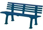 Gartenbank SYLT 3-Sitzer L&auml;nge 1500 mm blau