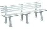 Gartenbank JUIST 4-Sitzer L&auml;nge 2000 mm wei&szlig;