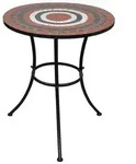 vidaXL Bistrotisch Terrakotta-Rot und Wei&szlig; 60 cm Mosaik