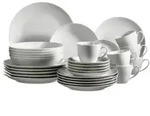 M&auml;ser 921345 Kombiservice Barca f&uuml;r 6 Personen, Porzellan, wei&szlig; (1 Set, 30-teilig)