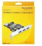 Delock PCI Express Card > 3 x external + 1 x internal USB 3.0