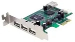 StarTech.com 4 Port USB 2.0 HighSpeed PCI Express Low Profile Schnittstellenkarte - 1