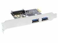 InLine® Schnittstellenkarte, 2x USB 3.0, PCIe, mit SATA Strom I/O-Karten /