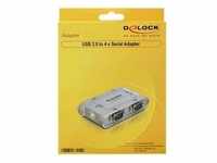DeLock USB 2.0 to 4 port serial HUB - Serieller Adapter