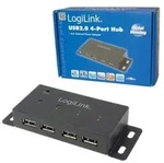 LogiLink - Hub - 4 x USB 2.0 - Desktop, wandmontierbar