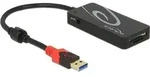 Delock 62899 USB-Hub 3 Port USB-A USB 3.1 Gen1 5 GBit/s Schwarz 62899