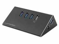 USB Hub LC-Power USB 3.0 3-Port extern alloy, black