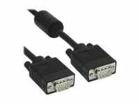 InLine® S-VGA Kabel, 15pol HD Stecker / Stecker, schwarz, 10m Kabel SVGA / VGA...