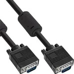 InLine&reg; S-VGA Kabel, 15pol HD Stecker / Stecker, schwarz, 10m Kabel Audio- /