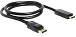 DeLOCK DisplayPort HDMI Kabel, vergoldet, DisplayPort St. / HDMI St. A, 1,0 m
