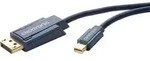 clicktronic DisplayPort Anschlusskabel 1.00 m Blau 70737 vergoldete Steckkontakte