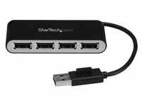 StarTech.com Mobiler 4-Port-USB 2.0-Hub mit integriertem Kabel