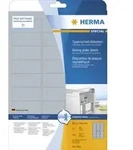 HERMA 4592, Silber, Abgerundetes Rechteck, Universal, Polyester, Matte, Laser