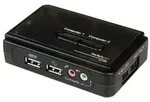 StarTech.com 2 Port USB KVM Switch Kit mit Audio und Kabeln