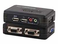 2-Port KVM Switch USB-Audio incl. -- Kabelset Multimedia Video-Komponenten KVMs