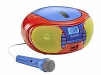 Karcher RR 5026 CD-Radio UKW CD, USB Inkl. Mikrofon Rot, Blau, Gelb